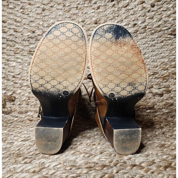 Jelly Pop Brown Fashion Ankle Boots Bootiie Straps Size 8.5 M Steampunk Look - Picture 10 of 11